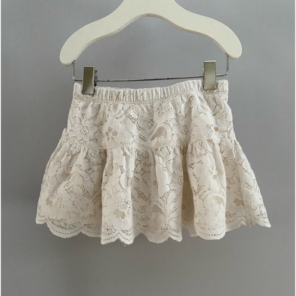 Carter's Floral Lined Lace Skirt Scallop Hem 18 M - Picture 2 of 8